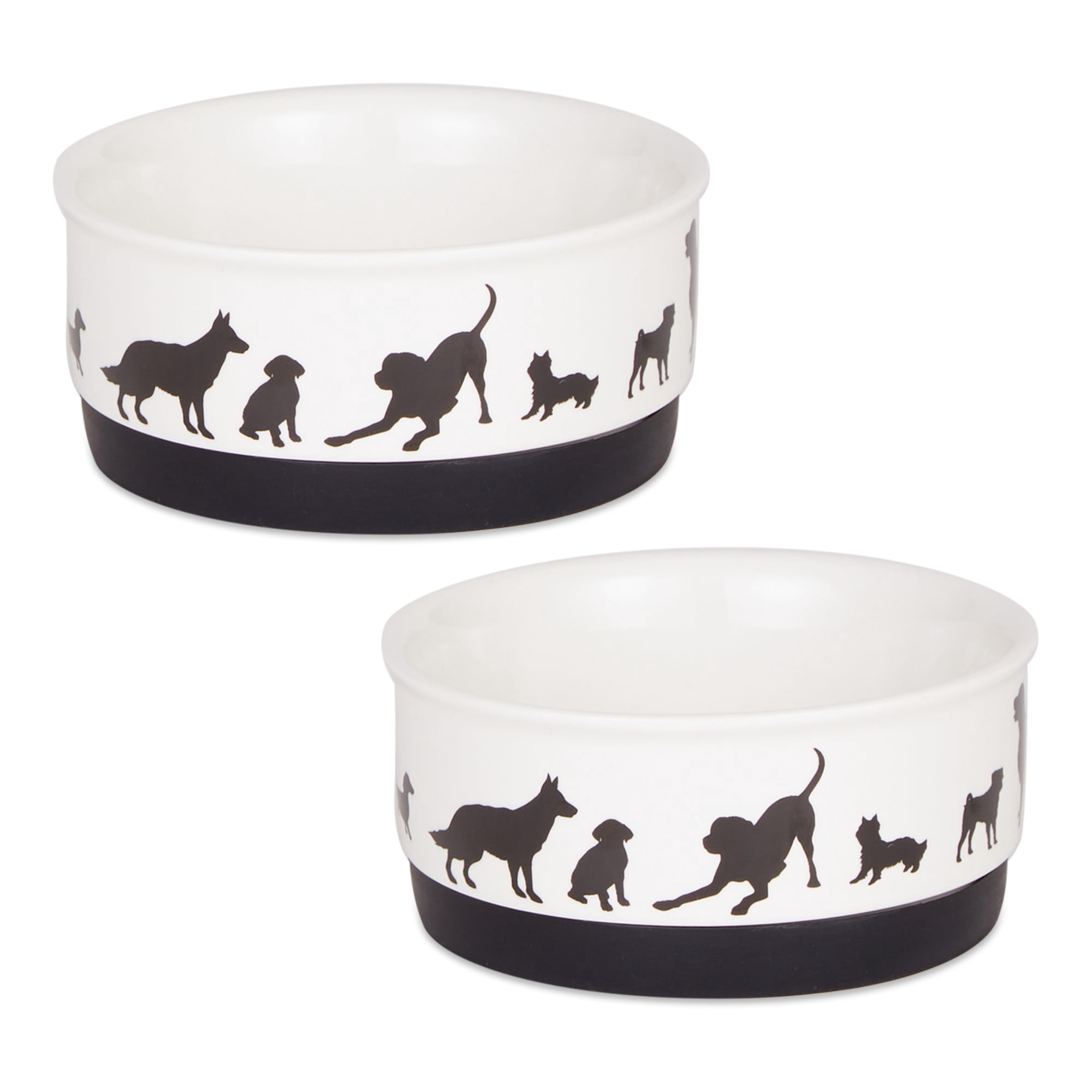 DII Pet Bowl Dog Show Small 4.25Dx2H (Set of 2)