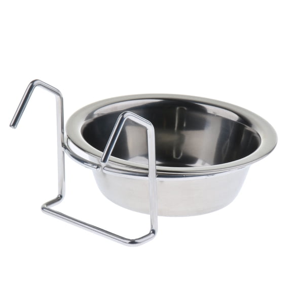 Pet Bowl Stainless Steel Hanging Cup Feeder with Hook Detachable for Dogs Cats Kennel, Bird Parrot Rabbit Cage