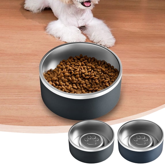 Pet Bowls Dog Bowls 304 Stainless Steel Dog Bowl Non Slip Anti Knockover Large Capacity Rust Resistant Easy Clean Food Water Bowl for Medium Large Dogs Indoor by PALIFEUR