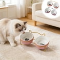 thumbnail image 1 of Pet Bowls Dog Bowls Cat Bowls Ceramic Double Bowl Tilted Neck Support Non Tip Food and Water Dish Set for Small Medium Dogs Cats Indoor by PALIFEUR, 1 of 7