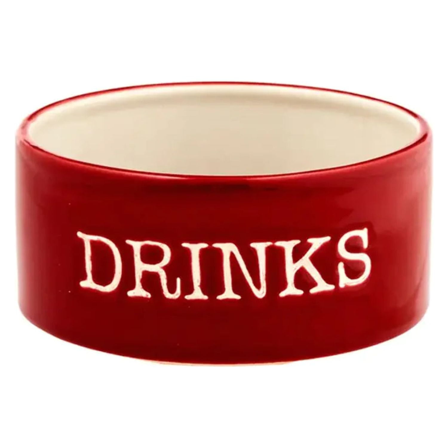 Red Ceramic Small Dog Bowl for Drinks