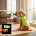 thumbnail image 1 of Pet Breathable Vest Night Reflective Safety Dog Clothing for Outdoor Hiking and Walking High Visibility Fluorescent Polyester, Yellow Size L, 1 of 8