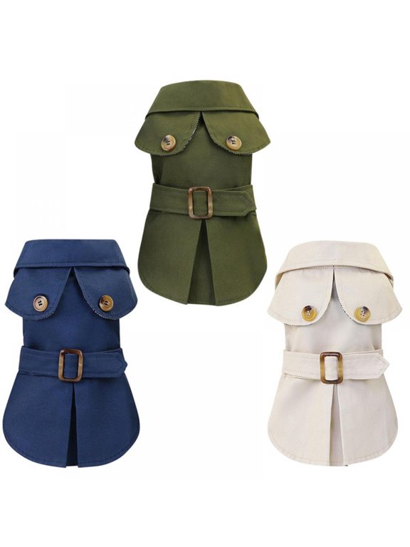 Pet British Style Warm Coat for Small Dogs Autumn Winter Jacket Clothes Costumes Apparel