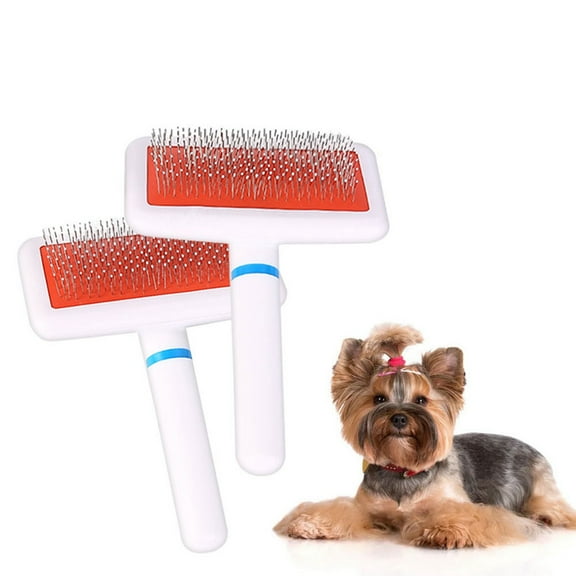 Pet Brush Border Dog Comb Stainless Steel Needle Comb Cat Dog Pet Dog Brush Cleaning Supplies Dog Brush for Shedding Control Poodle Brush Metal Dog Brush for Small Dog Dog Hair Brush Shedding Long Cat