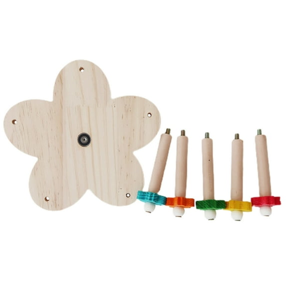 Pet Budgies Cage Feeder Toy for Multiple Birds Rotating Training Colorful Wheel