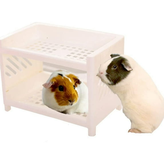 Pet Bunk Bed Easy To Install Hideout Corner For Guinea Pig Hamster Small(without Cushion)