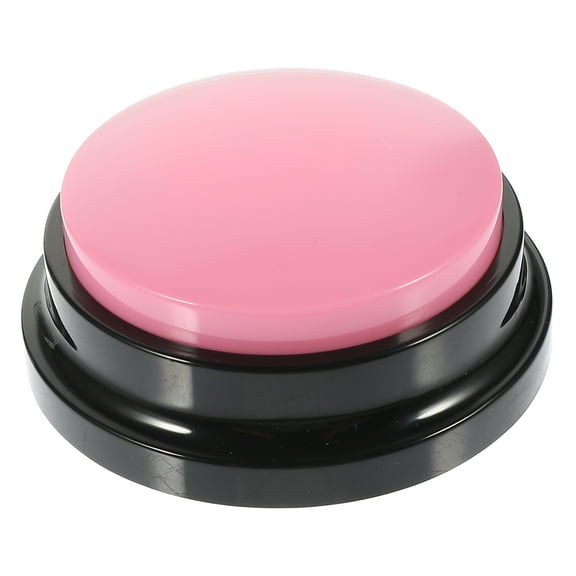 Pet Button Puppy Accessory Recording Plastic Interactive Talking Buttons for Dogs Press Communicate Buzzer Pink