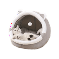 thumbnail image 1 of Pet Caca Small Washable Cozy Cat Bed Cave, Gray, 1 of 6