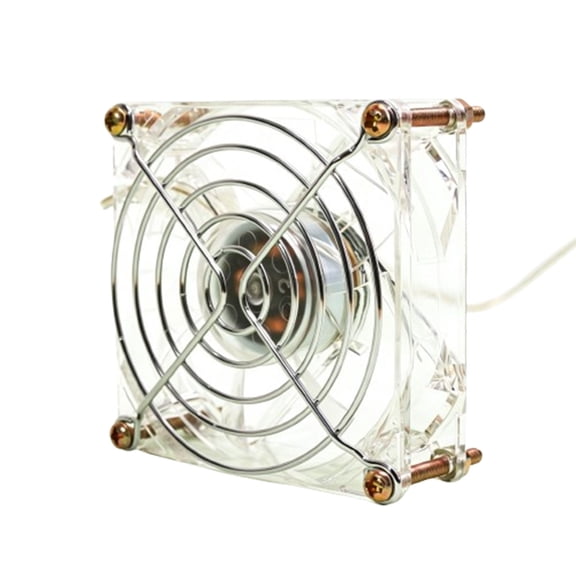 Pet Cage Fan, USB Portable Silent Fan for Cooling Dogs Hamsters and Guinea Pigs, Acrylic Material Quiet Design for Small Animal Cages, Battery Operated