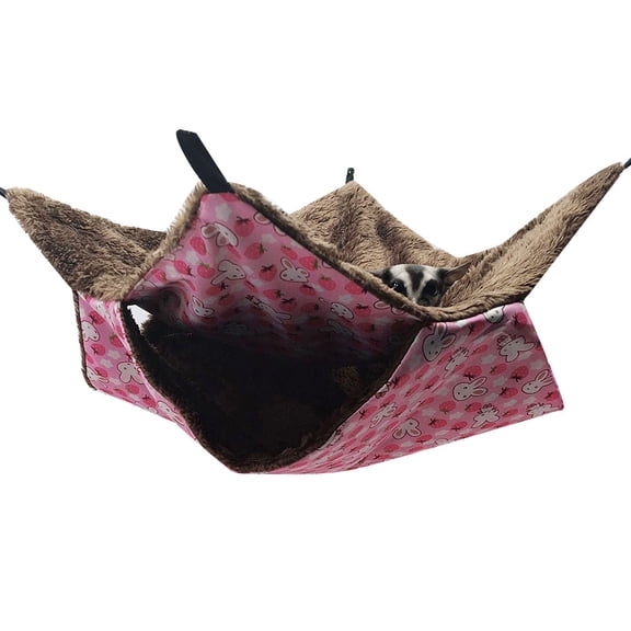 Pet Cage Hammock, Warm Hammock, Guinea Pig Cage Accessories Bedding, Bunkbed Sugar Glider Hammock for Small Animal Parrot Sugar Glider Ferret Squirrel Hamster Rat