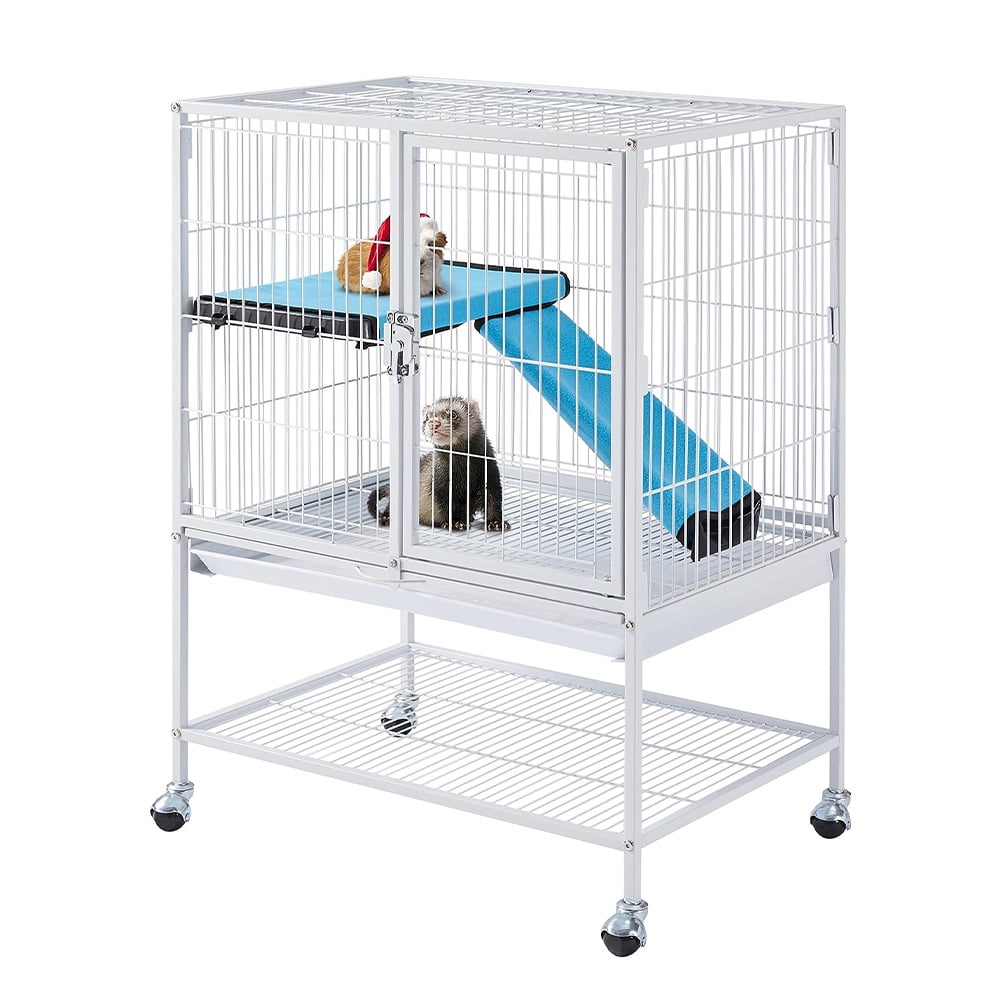Pet Cage, Small Animal Cage with Storage Shelf for Guinea Pig, Cat