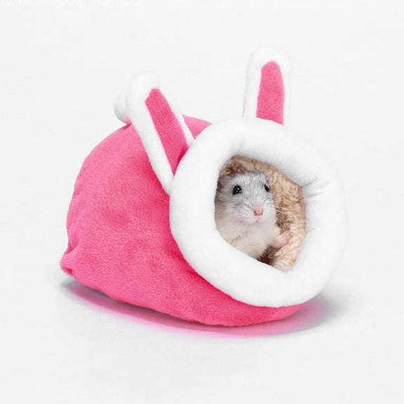 Visland Rabbit Guinea Pig Hamster House Bed Cute Soft Small Animal Pet Winter Warm Squirrel Hedgehog Chinchilla House Cage Nest Hamster Accessories