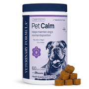 Veterinary Formula Smart Vitality Pet Calm Supplement for Dogs, Calming Without Sleepiness, 60 Chews
