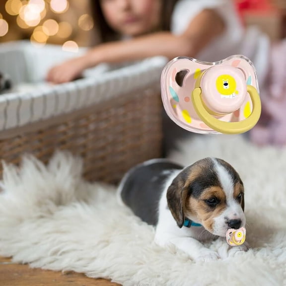 Pet Calming Silicone Pacifier for Small Dogs and Cats - Chew Toy Puppy Pacifier Dog Calming Toy for Pet Comfort