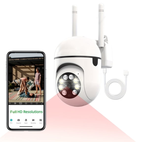 Pet Camera 1080P Indoor, Dog Camera with App, 2.4/5GHz Wi-Fi, Motion/Sound Detection, Auto-Tracking, 2-Way Audio, 355 Pan & Night Vision