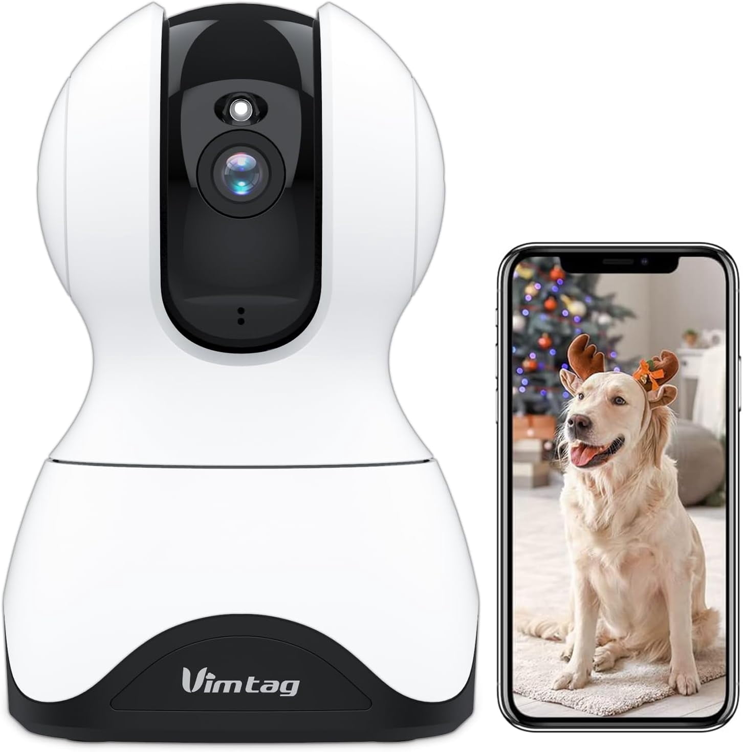 Pet Camera, 2.5K HD Pet Cam, 360° Pan/Tilt View Angel with Two Way ...