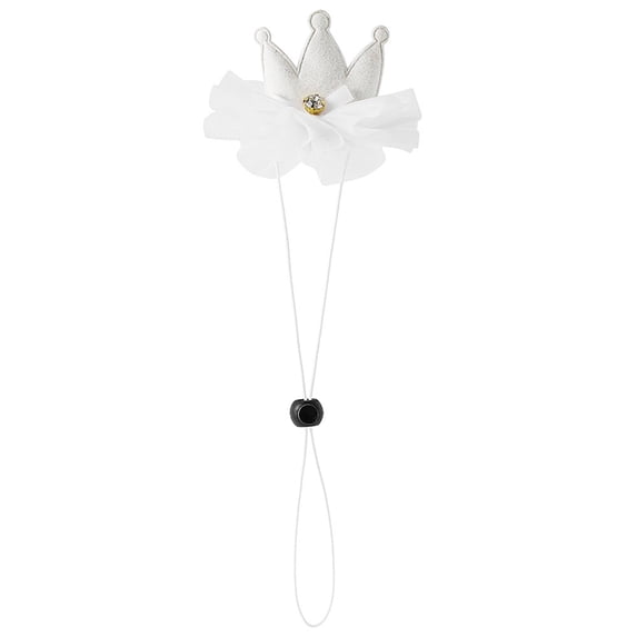 Pet Cap Faux Diamond Design Adjustable Super Soft Creative Shape Easy-wearing Allergy Free Polyester Delicate Cat Cosplay Crown Cap Pet Headwear Pet Supplies