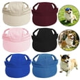 thumbnail image 1 of Pet Cap, Light Beige Xl Medium Dog Hat, Open Ear Design Dog Hats for Medium Dogs, Pet Sun Protection Hat Dog Hat for Walking, Adjustable Rear Fastener Easily Customizes The Fit to, 1 of 6