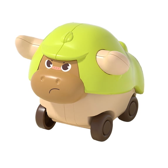 Pet Car Toy, Inertia Car Toy, Cute Animal Press Car Toy with Roller, Safe Rounded Plastic Design for Kids Interactive Play