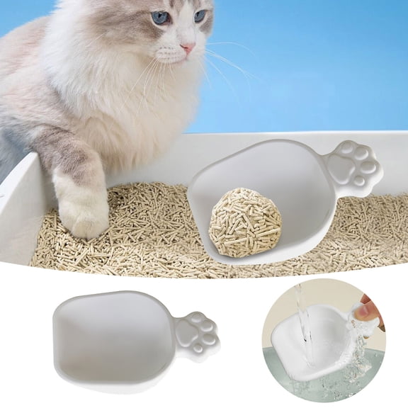 Pet Care Food Spoon for with Diatomaceous Earth Humidity Control Short Handle Pet Feeder for Cats