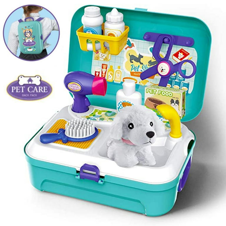Pet Care Play Set, 18Pcs Doctor Pretend Play Kits For Kids, Puppy