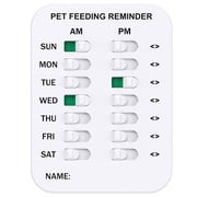 Pet Care Reminder Device for Indoor Cats and Dogs   Feeding Schedule Flip Sign Notifier for -On Daily Record Board and Sound-Activated Light Bulb Shape Ring