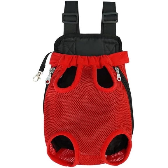 Pet Carrier Backpack – Adjustable Front & Back Wearable Dog & Cat Carrier with Legs-Out Design, Travel Hiking Camping Backpack for Small Medium Pets up to 12lbs