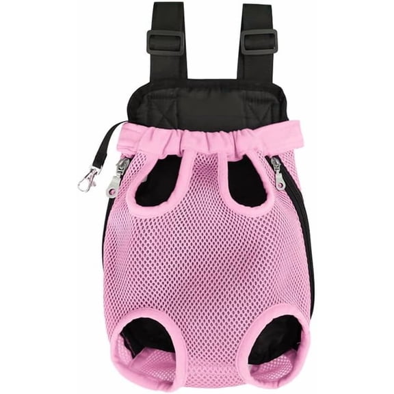 Pet Carrier Backpack – Adjustable Front & Back Wearable Dog & Cat Carrier with Legs-Out Design, Travel Hiking Camping Backpack for Small Medium Pets up to 12lbs