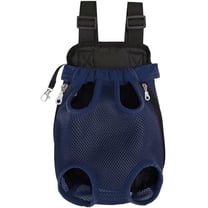 Pet Carrier Backpack - Adjustable Pet Front Cat Dog Carrier Backpack Travel Bag,Legs Out,Easy-Fit for Traveling Hiking Camping for Small Medium Dogs Cats Puppies. (Navy Blue, Medium)