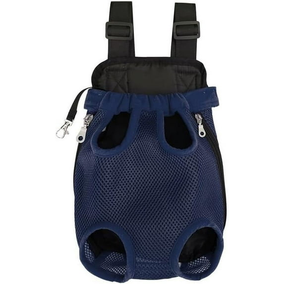 Pet Carrier Backpack - Adjustable Pet Front Cat Dog Carrier Backpack Travel Bag,Legs Out,Easy-Fit for Traveling Hiking Camping for Small Medium Dogs Cats Puppies. (Navy Blue, Medium)