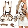 thumbnail image 1 of Pet Carrier Backpack, Breathable Mesh Backpack Carrier for Small Medium Dogs with Adjustable Straps, Storage Pocket and Matched Dog Leash, Hands Free Dog Carrier _ S, 1 of 9