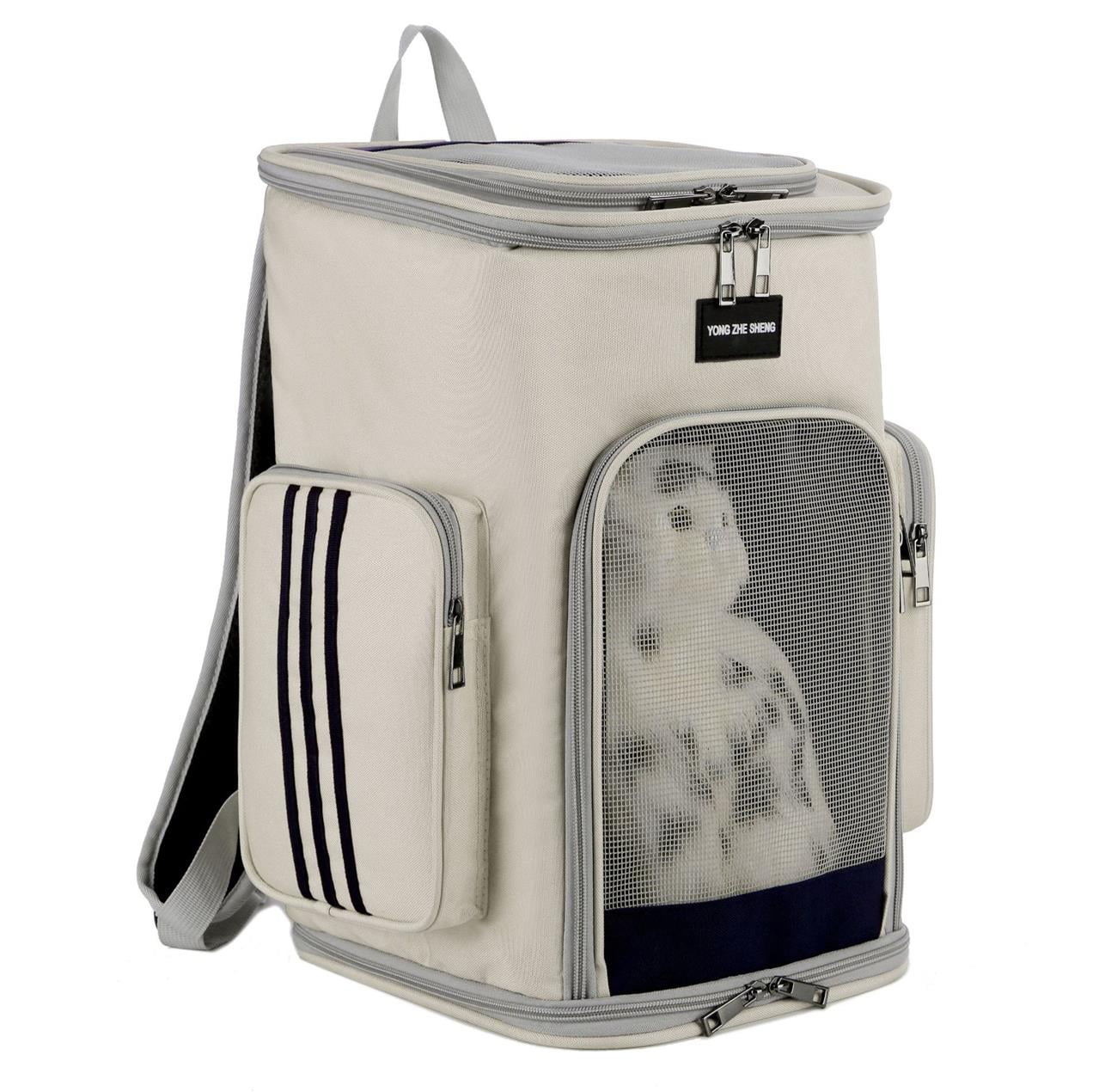 Pet Carrier Backpack Cat Carrier Backpack Dog Carrier Backpack for Small Cats Dogs Wide Use Breathable Strong and Durable Pet Backpack(Beige)