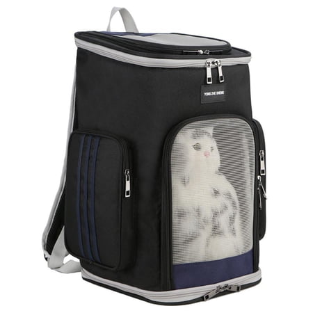 Pet Carrier Backpack Cat Carrier Backpack Dog Carrier Backpack for Small Cats Dogs Wide Use Breathable Strong and Durable Pet Backpack(Black)