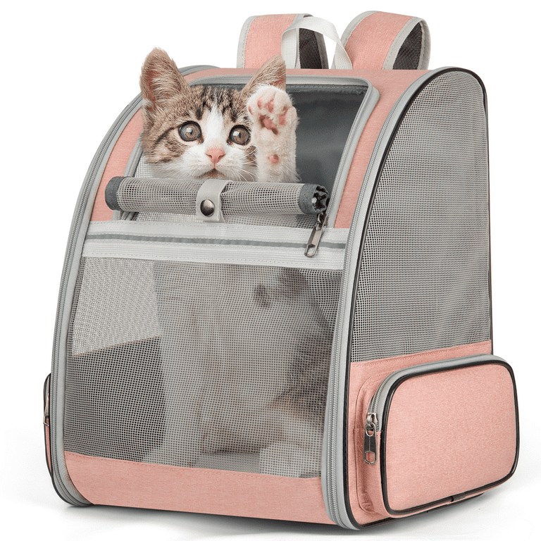 Pet Backpack Carrier for Small Cats and Dogs Breathable Kittens Backpack  with Adjustable Shoulder Strap Cats Bag for Small Animals Travel Hiking