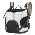 thumbnail image 1 of Pet Carrier Backpack, Expandable Pet Carrier with Full Front Opening, Breathable Mesh Backpack for Small Dogs & Medium Cats Up to 16 Lbs, Foldable for Hiking, Camping (White), 1 of 6
