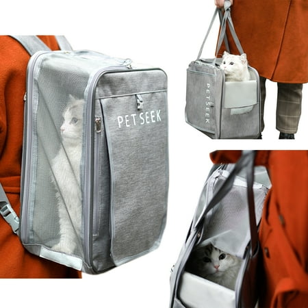 Pet Carrier Backpack Handbag Shoulder Bag Soft Sided for Up 10 lb Cats and Small Dogs Portable Travel Pet Bag