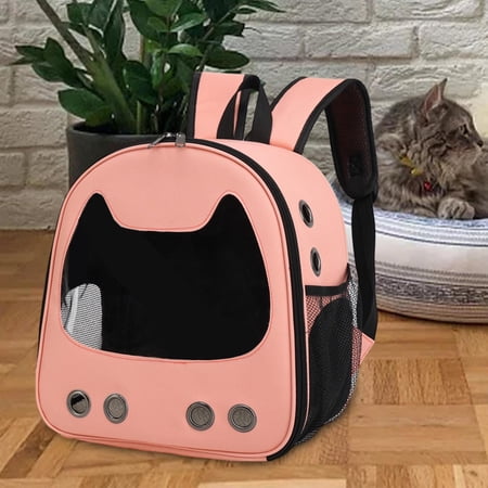 Pet Carrier Backpack Lightweight Dog Backpack for Walking Outdoor Traveling Pink