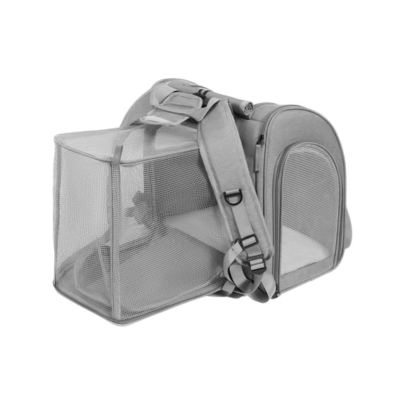Pet Carrier Backpack, Pet Travel Bag, 17X13 In, Foldable Bag, Backpack Straps, Small Window, Pet Carrier for Small Dogs, 1 Pc, Tan, Road Trips