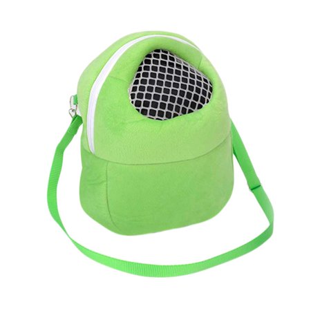 Pet Carrier Bag Breathable Winter Warm Sponge Plush Hamster Hedgehog Carrier Outgoing Bag Cage Small Animal Travel Carrying Bag Pet Rabbit Carrier