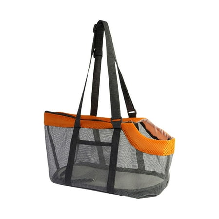 Pet Carrier Bag Handbag with Removable Mat Portable Breathable Tote Bag Shoulder Travel Bag for Small Dogs Cat, Walking, Outdoor, Rabbits, Kitty Orange Gray