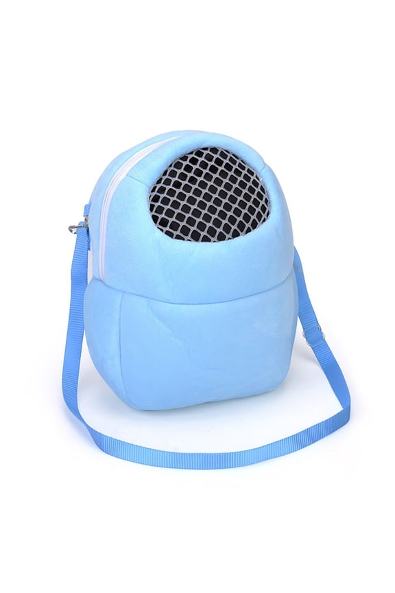 Pet Carrier Bag Pet Sling Carrier Backpack Portable Travel Backpack Breathable Outgoing Bag bonding Pouch for Small Pets Hedgehog Hamsters Sugar Glider Chinchilla Guinea Pig (Blue)