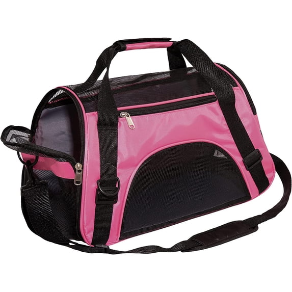Pet Carrier Cat Cattier Soft-Sided Carriers for Small Medium Cats Dogs Puppies Pet Carrier Airline Approved Cat Dog Pet Travel Carrier, Pink