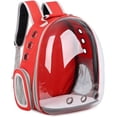 thumbnail image 1 of Pet Carrier, Cat/Dog Bubble Backpack, Pet Travel Bag, Small Space Pet Capsule Knapsack, Airline-Approved Ventilate Transparent Capsule Backpack for Hiking and Outdoor Use (Red), 1 of 6