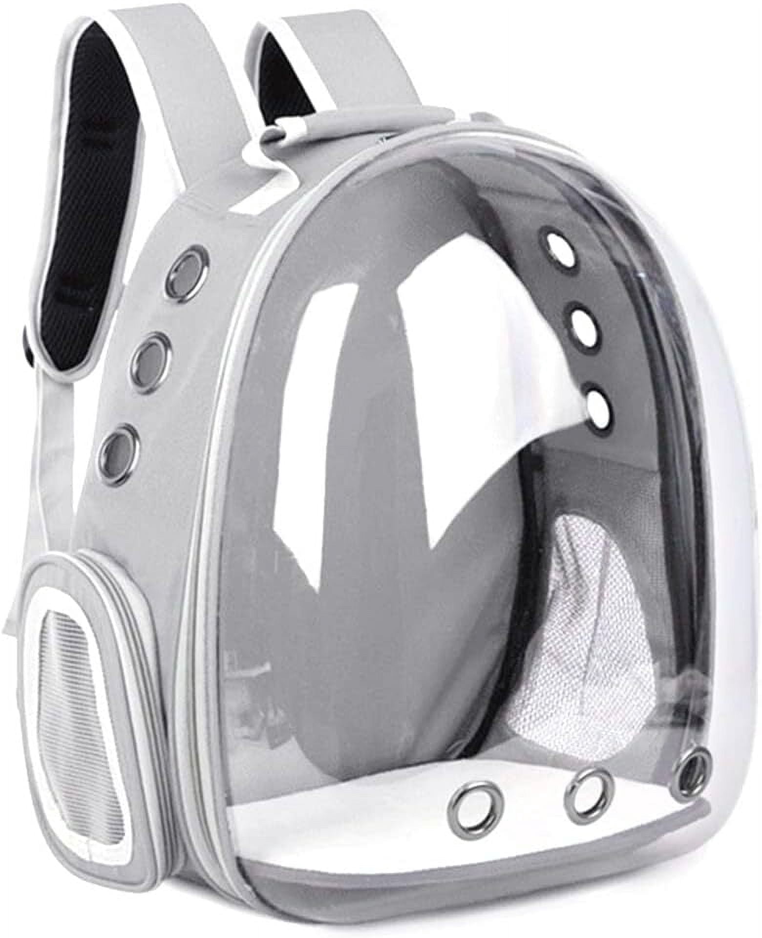Pet Carrier, Cat/Dog Bubble Backpack, Pet Travel Bag, Small Space Pet Capsule Knapsack, Airline-Approved Ventilate Transparent Capsule Backpack for Hiking and Outdoor Use (Gray)