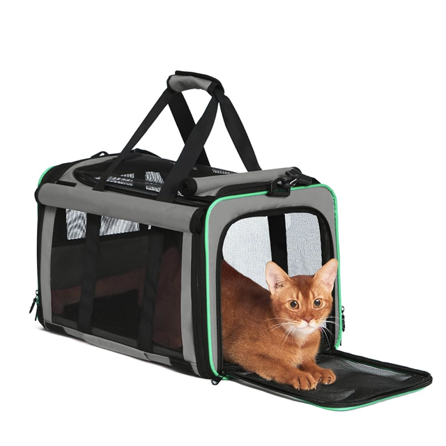 Pet Carrier, Collapsible Airline Approved Dog Cat Carrier, Soft Top