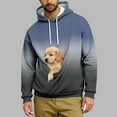 thumbnail image 1 of Pet Carrier Hoodie for Men Gradient Color Kitten Cat Puppy Holder Kangaroo Pocket Cozy Soft Dog Pouch Winter Drawstring Oversized Sweatshirt with Pockets Pullover Top Hoodies, 1 of 5