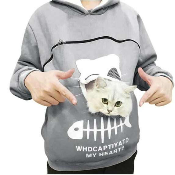 Pet Carrier Hoodie w/ Breathable Cat Pouch Front Pocket