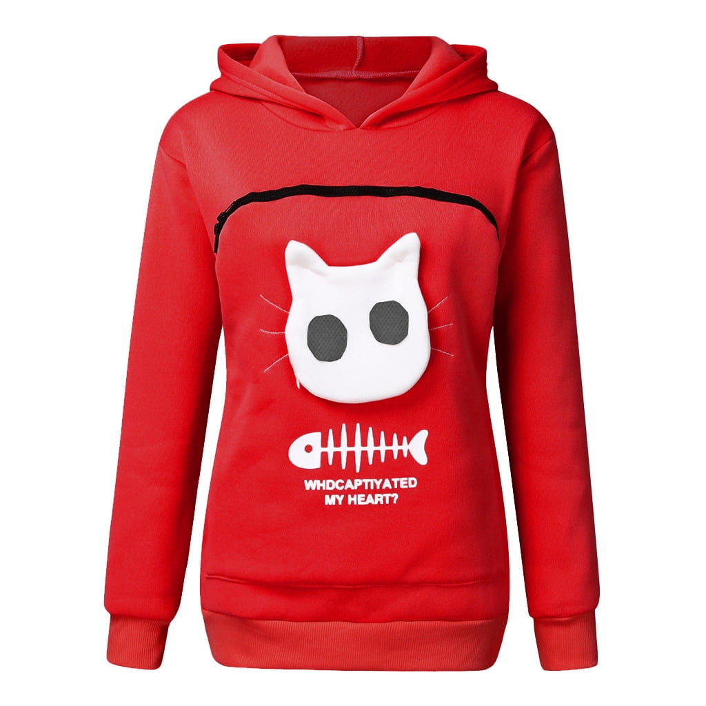 Pet Carrier Hoodies Unisex Sweatshirt Hoodie With Cat Dog Pouch Pets Pocket Hoodie Carrying Plus Size Blouses Top Walmart