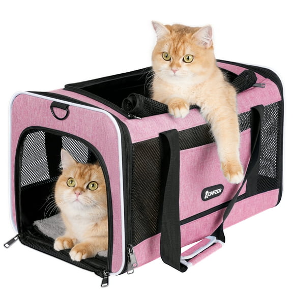 Cat Carriers for Large Cats 20 lbs+ Soft-Sided Pet Carrier Carrier for Medium Cats and Puppy Washable Small Dog Carrier Privacy Protection for Travel Pink