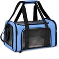 thumbnail image 1 of Pet Carrier Portable Mesh Transport Box | Soft-Sided Travel Bag for Cats & Small Dogs | Spacious Interior | Adjustable Shoulder Strap | Easy Clean | 40x25x25cm | Lightweight Crate, 1 of 2